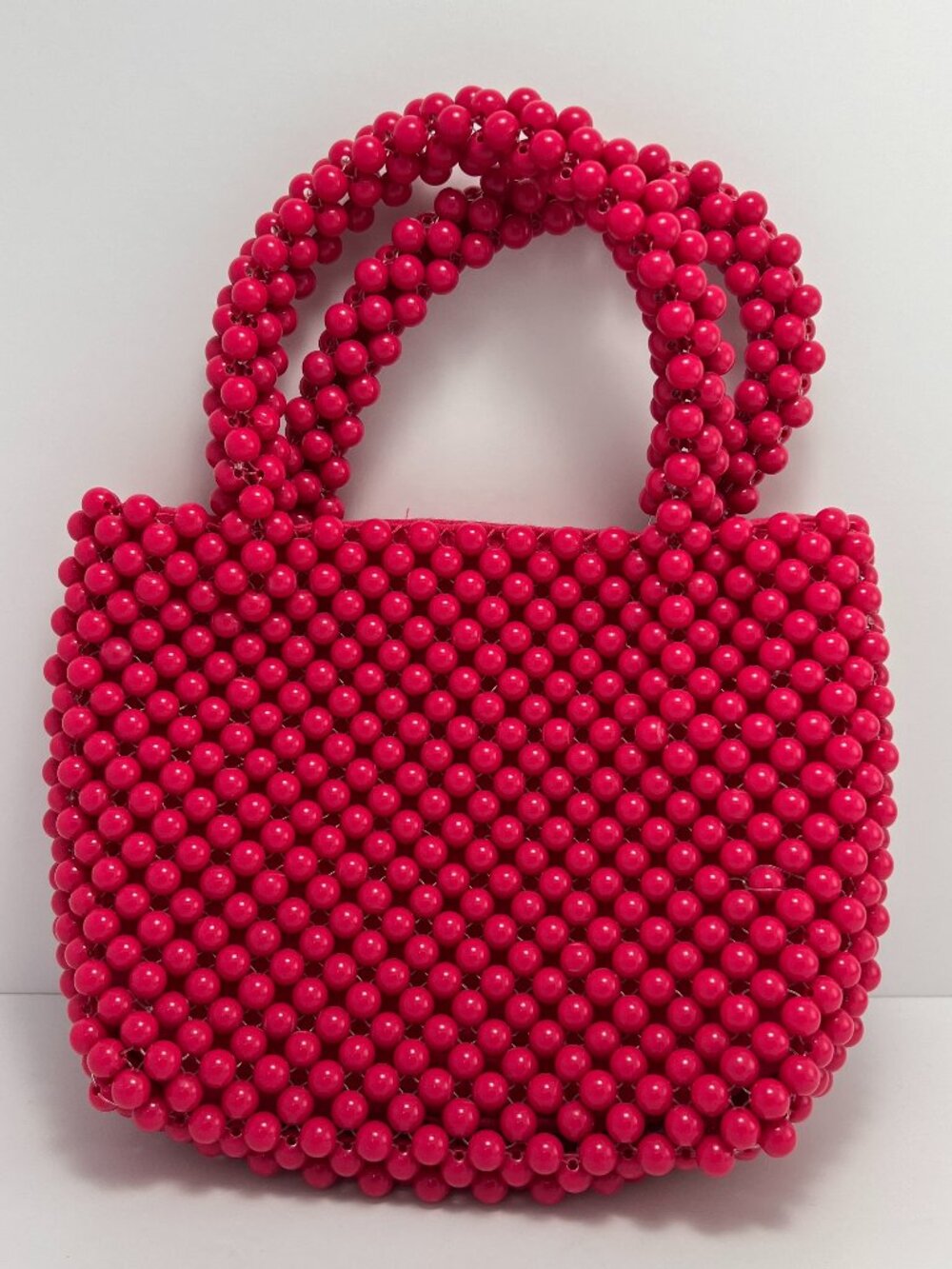 Barbiecore Pink Beaded Mini Bag Statement Purse Cute Summer